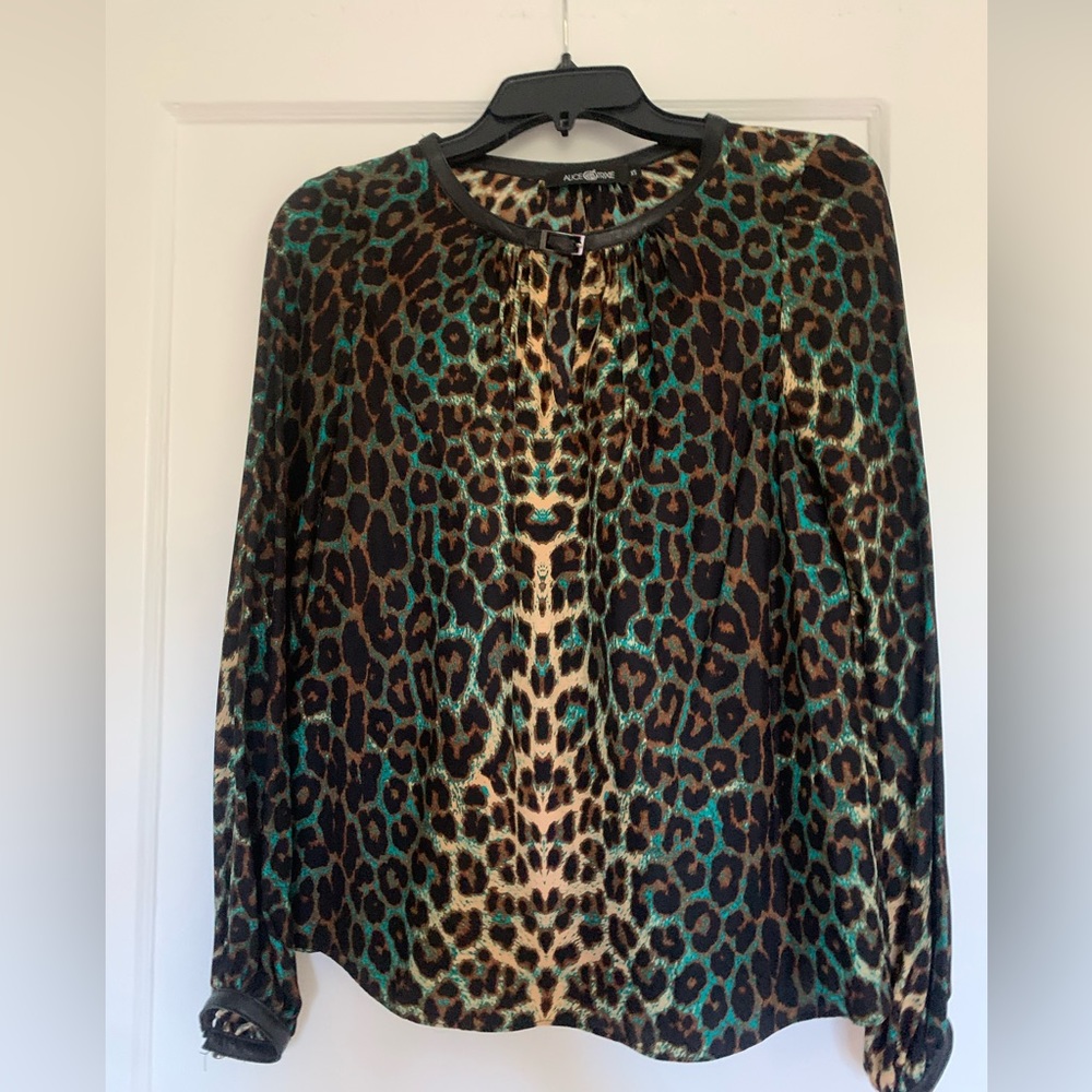Alex & Trixie Leopard Print Blouse